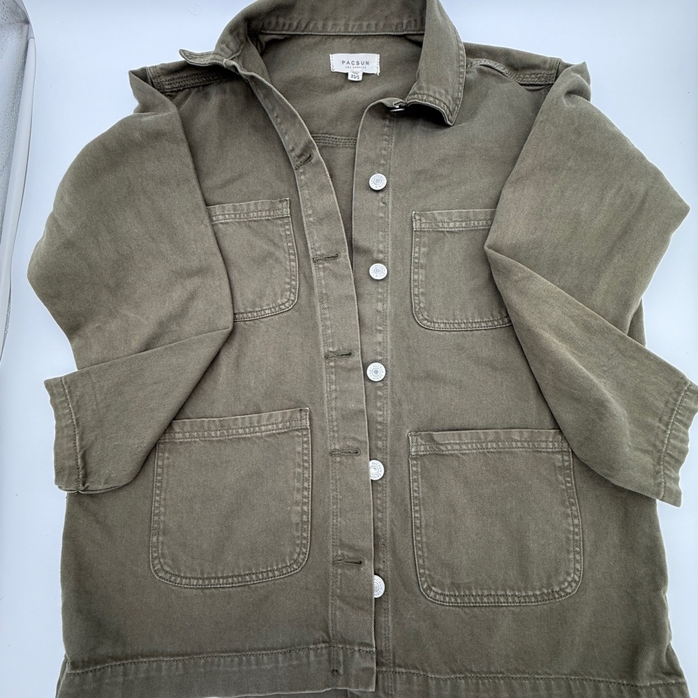 PacSun Military Green Utility Jacket Gorpcore Boho Cottagecore 90’s Grunge